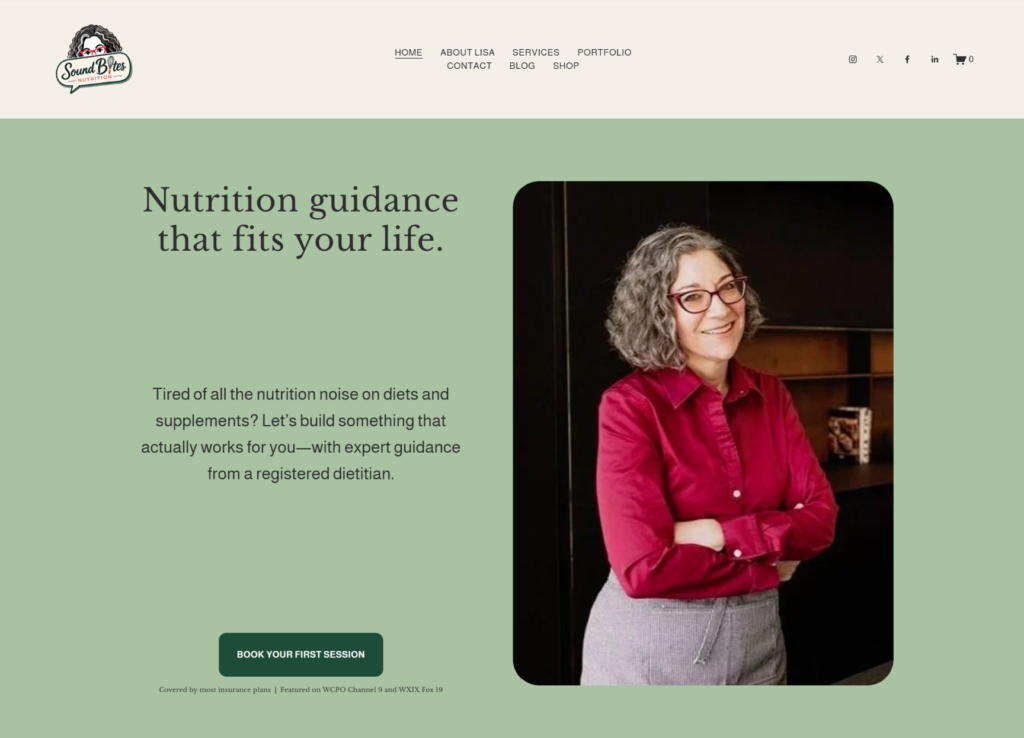 Soundbites websites homepage
